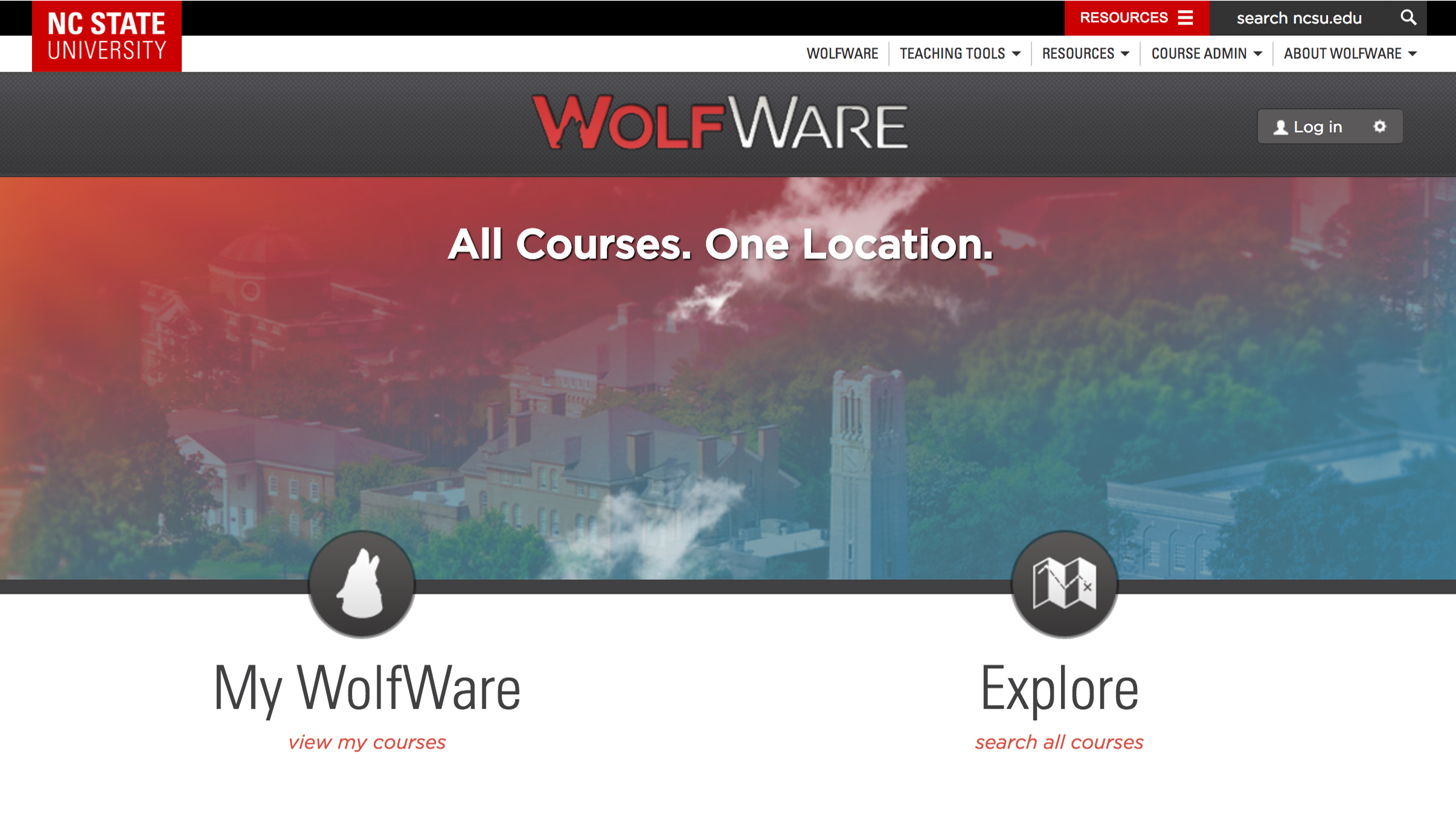 screenshot of WolfWare