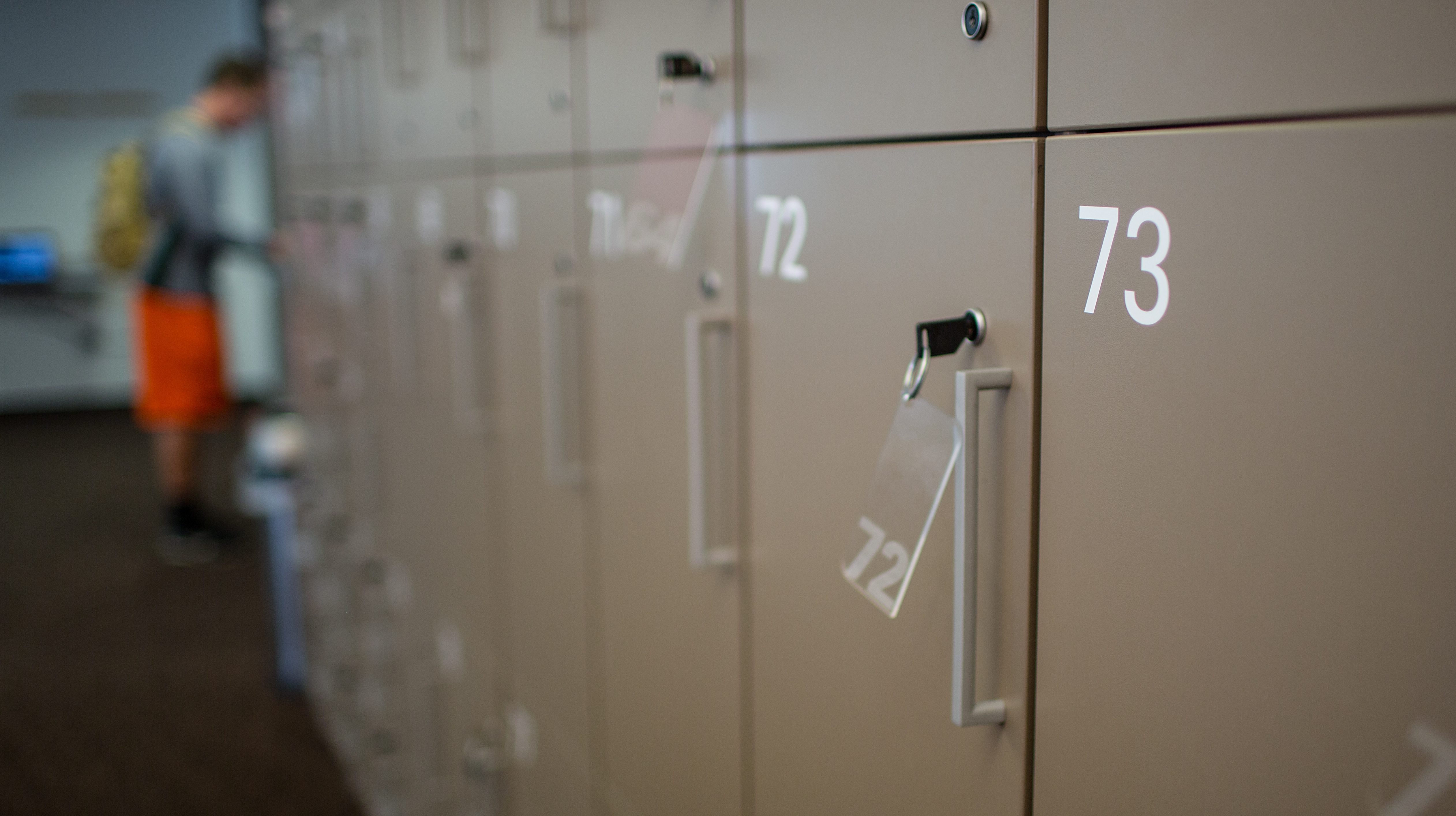 lockers in Centennial Campus Test Center