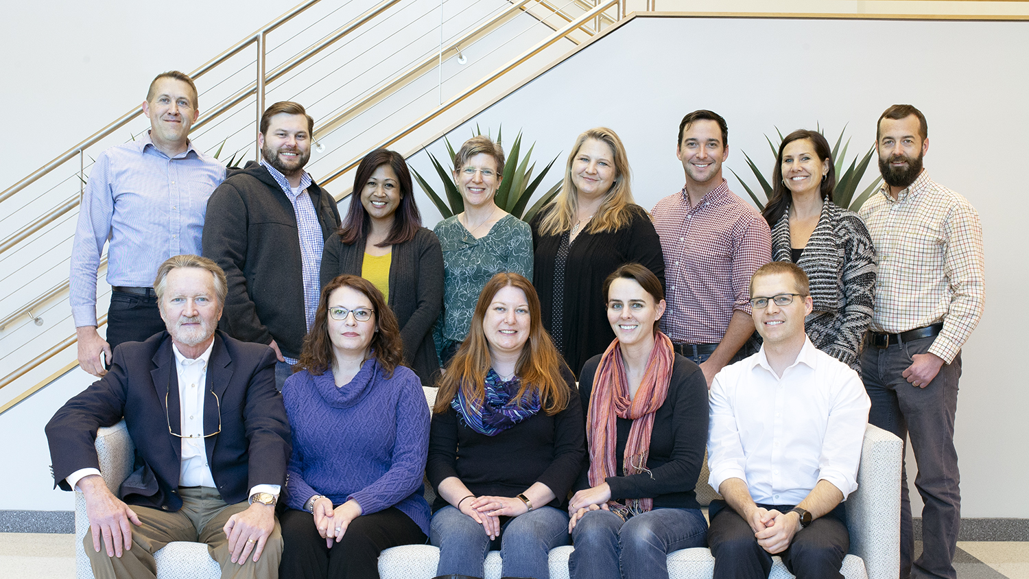 The spring 2020 ocip cohort in a group photo in the CTI lobby.