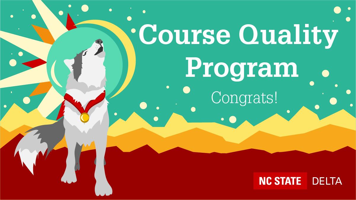 Course Quality Program. Congrats!