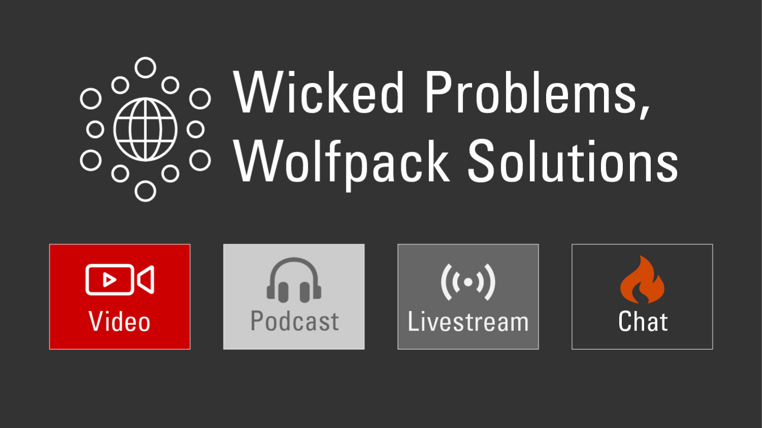 Wicked Problems, Wolfpack Solutions graphic created by Lead Multimedia Designer Rich Gurnsey.