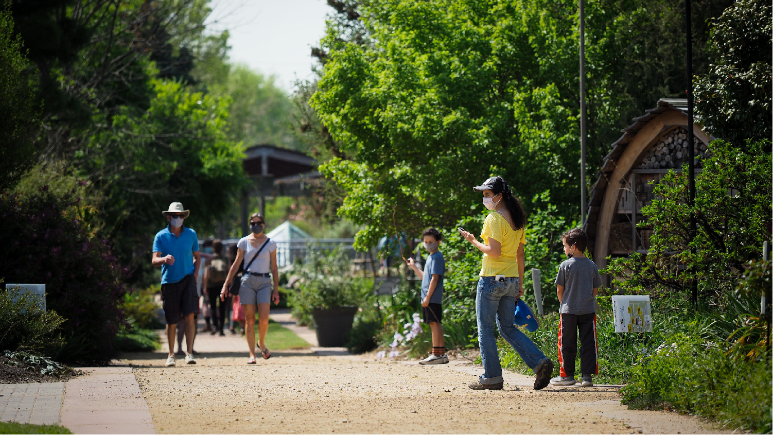Guests walking at JC Raulston Arboretum.