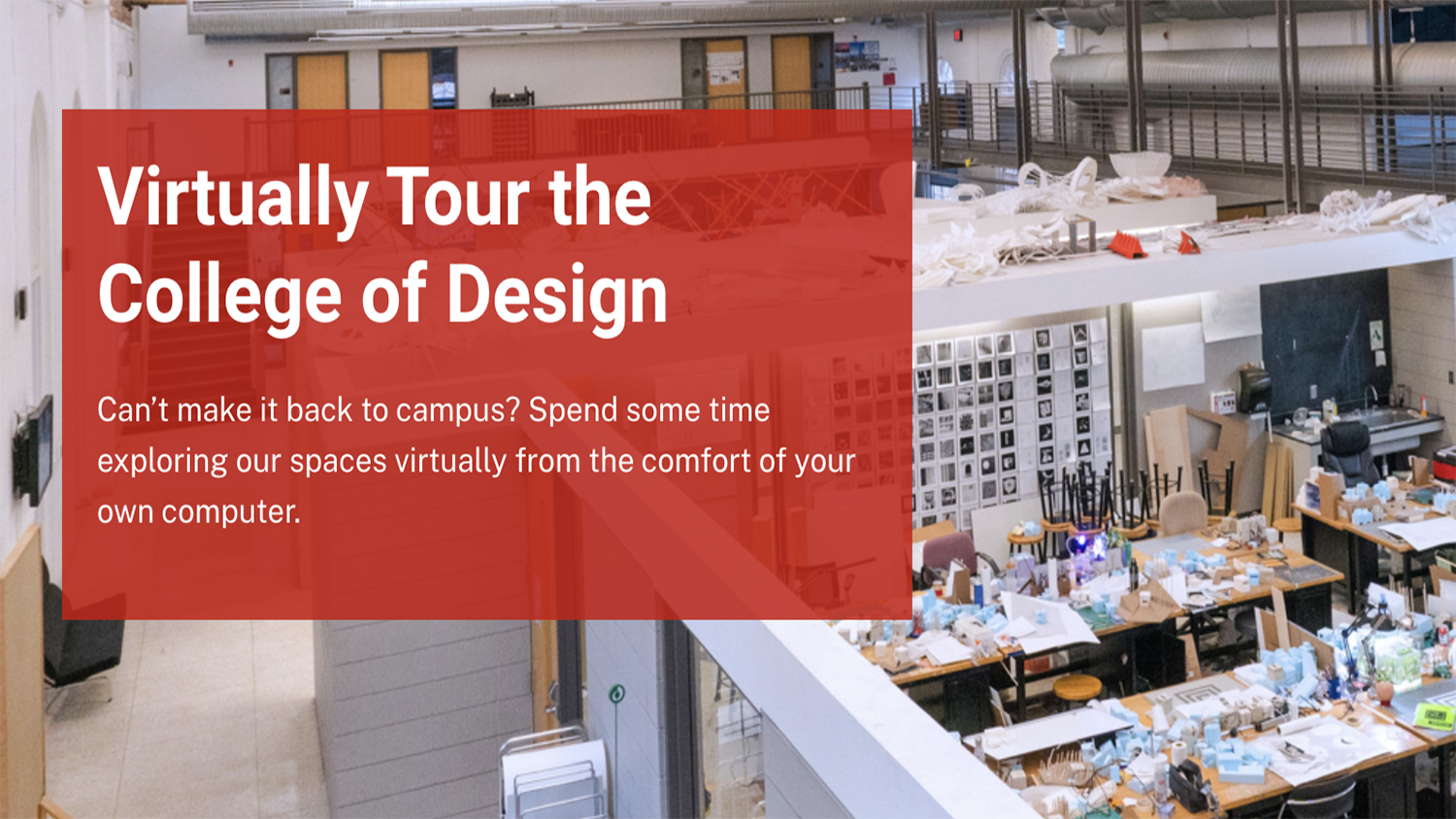 Screenshot of NC State's College of Design Virtual Tour website page.