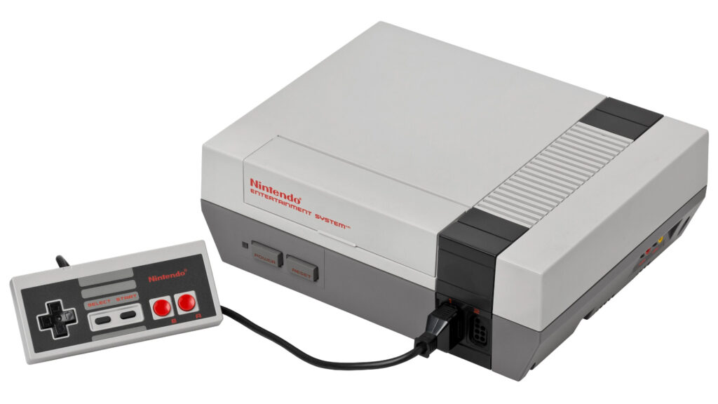 A nintendo NES console